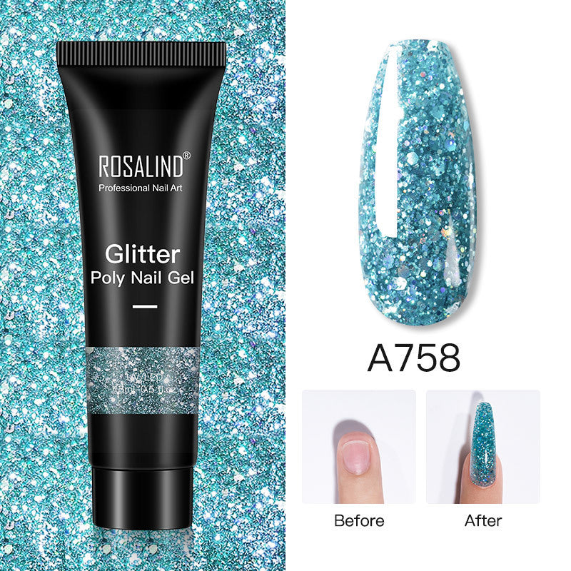 Glitter Poly Nail Gel Extension