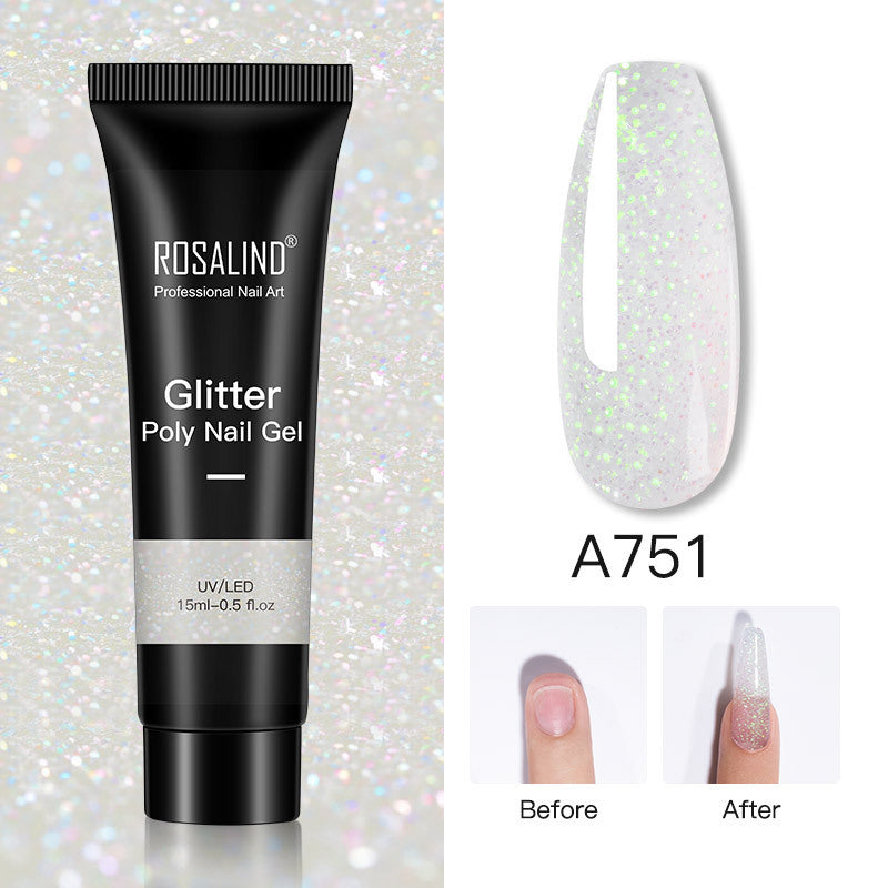 Glitter Poly Nail Gel Extension
