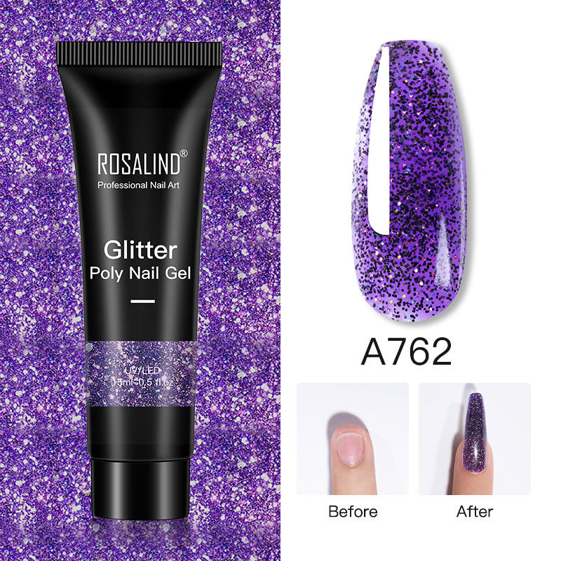 Glitter Poly Nail Gel Extension