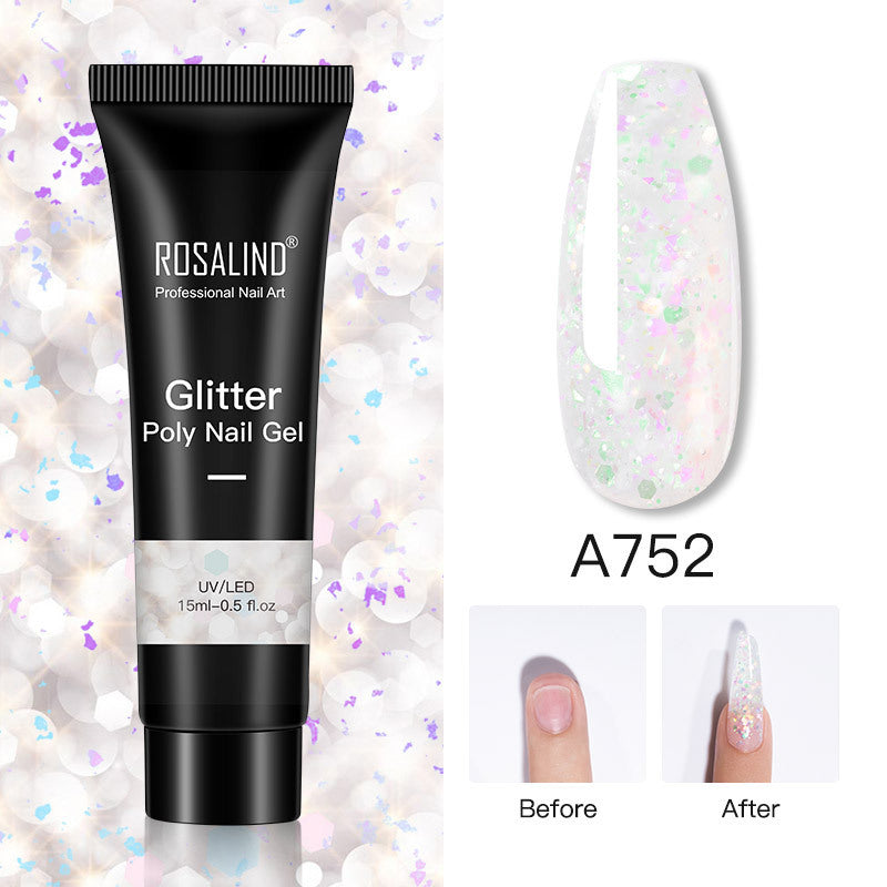 Glitter Poly Nail Gel Extension