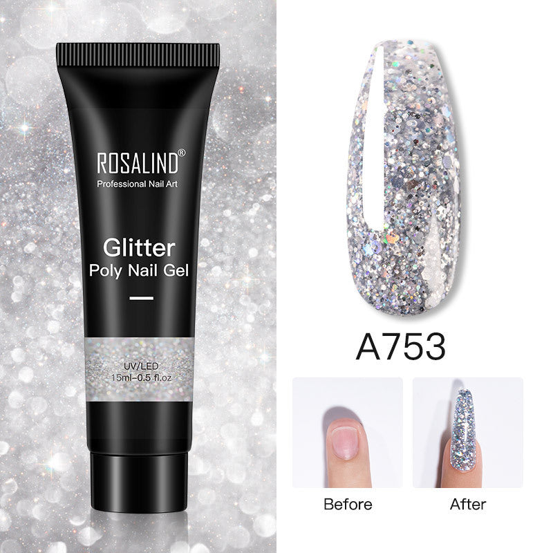Glitter Poly Nail Gel Extension
