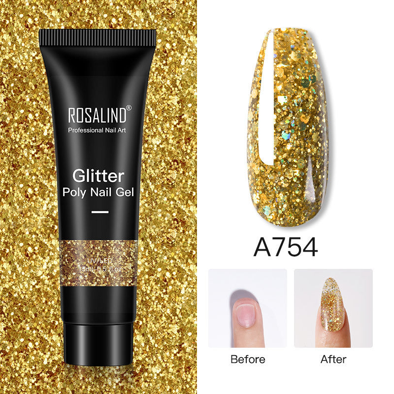 Glitter Poly Nail Gel Extension