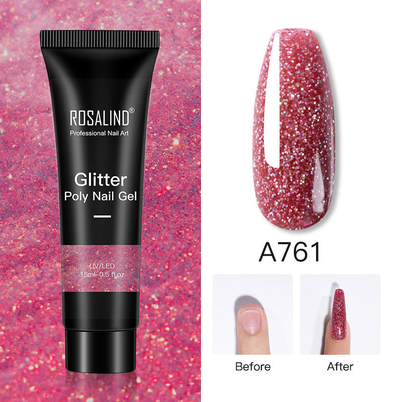 Glitter Poly Nail Gel Extension